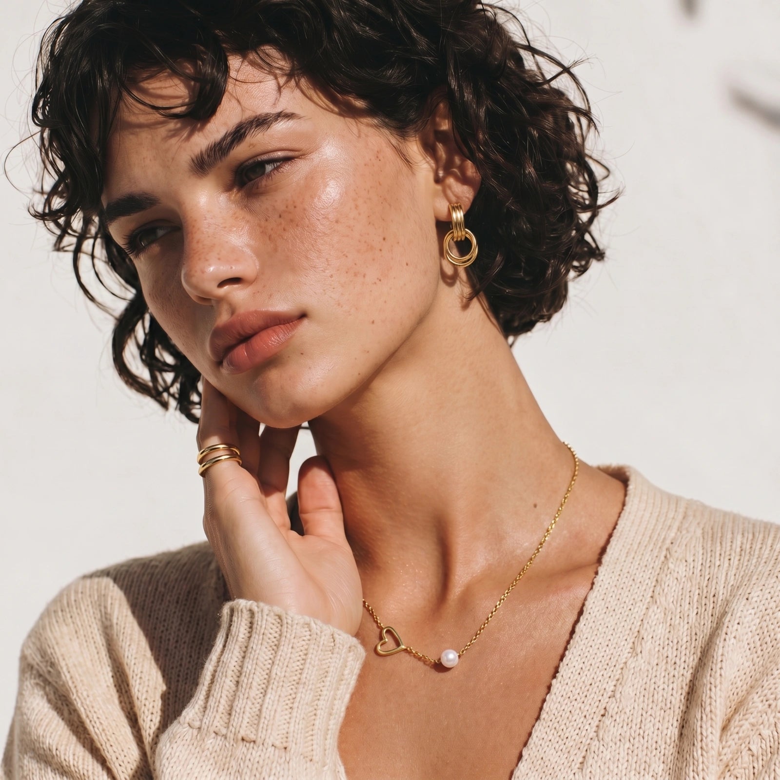 Collier Étreinte de Cœur en Perle